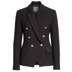 L'AGENCE Women's Kenzie Metallic Blazer Black Size 0